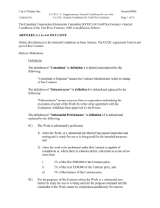 SECTION GC4 - Delays - City of Thunder Bay