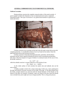 Corrosion due to Environmental Exposure Only