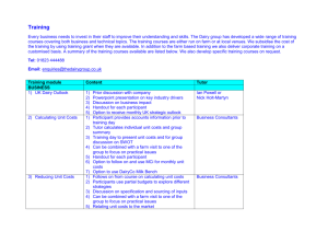 The Dairy Group Training Courses