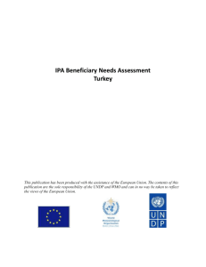 IPA Beneficary Country Needs Assessment