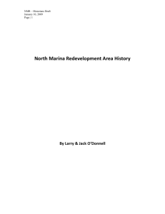 North Marina Redevelopment Area History