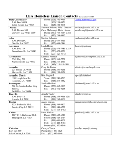 LEA Homeless Liaison Contacts