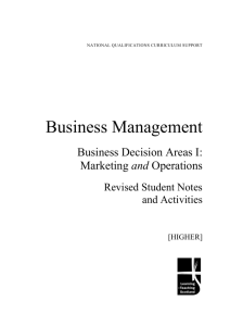 Business Decision Areas 1