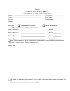 Science Fair Student Sheets