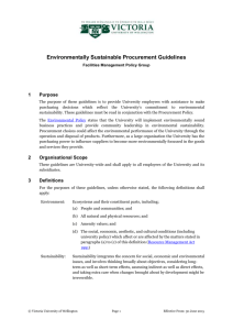 Environmentally Sustainable Procurement Guidelines