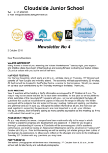 Newsletter4 - Cloudside Junior School
