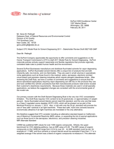 DuPont Comments - Ozone Transport Commission