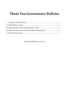 Governance Policies