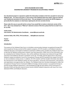 Fieldwork Data Form - Washington University