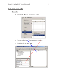How to use Excel VBA