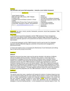 Wound bed preparation and the TIME framework