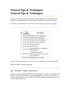 Natural Tips & Techniques - George Lewycky`s Home Page