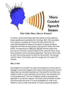 More Gender Speech Issues