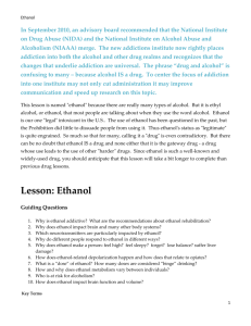 Lesson 23 Ethanol: Student notes ethanollessonStudent15