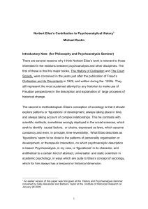 Norbert Elias`s Contribution to Psychoanalytical History