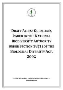 of the Biological - National Biodiversity Authority