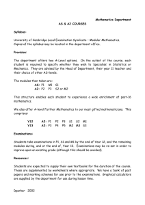 Mathematics Department Handbook