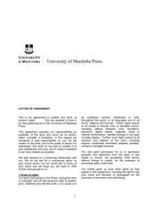 Sample contract - University of Manitoba