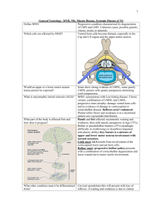 General Neurology -MND, MS, Muscle disease, systemic disease of