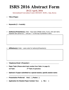 2006 RNS Conference Abstract Form