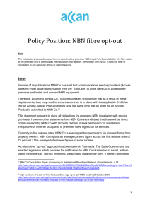 Download: Policy Statement: NBN fibre opt-out