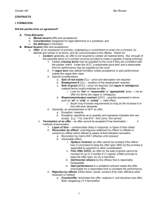 CONTRACTS - Stanford Law School