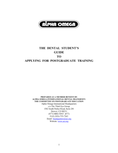 Post graduate training guide - ao students