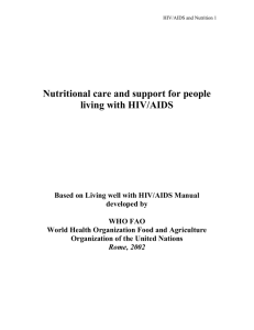 hiv/aids and nutrition
