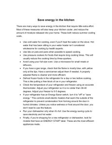 Save energy in the kitchen