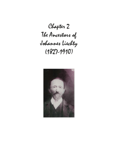 Chapter 2 The Ancestors of Johannes Liechty (1827