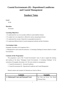 Coastal Environments (II) - Depositional Landforms and Coastal