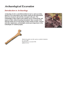 introduction: archaeological excavations