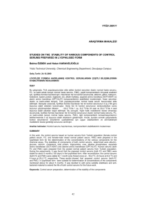 Determination of the Stabilities of Various Components of