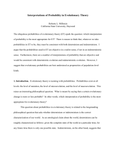 Interpretations of Probability in Evolutionary Theory - PhilSci
