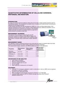 Quantitative determination of cellulose hardness