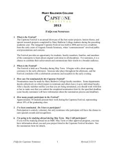 frequently asked questions about capstone festival