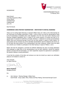 Letter Declaring Amended Representation From Signet Planning