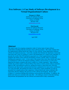 Open Software Development: Organizational Culture in A Virtual