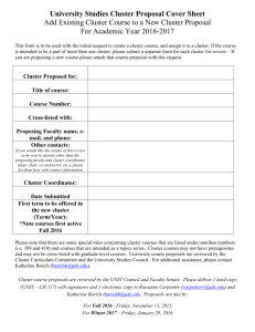 Microsoft Word - U course to new cluster