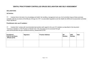 Controlled Drugs declaration and self-assessment