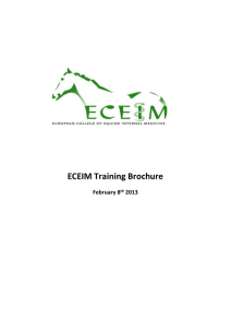 Resident training brochure - European College of Equine Internal