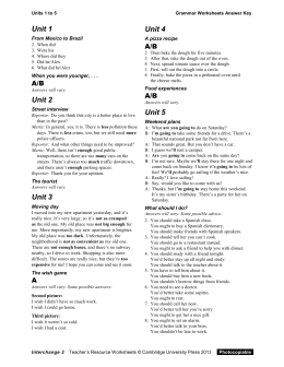 teacher's worksheets 1 interchange resource 6 Unit 1 Unit Unit 3 4 Unit Unit 7 2 Unit Unit 5