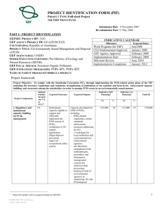 Project Components - Global Environment Facility