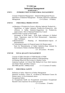 Industrial Management Syllabus (For T