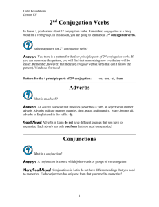 2nd Conjugation Verbs