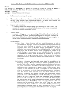 Minutes of the Holy Name Parish Finance Committee 12th October