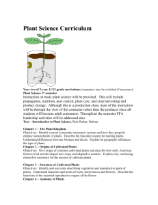 Plant Science Curriculum