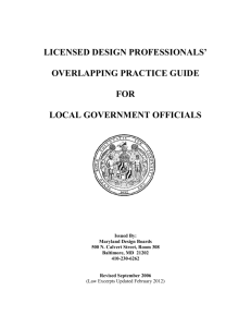 licensed design professionals - Maryland Department of Labor
