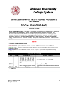 Dental Assistant - Alabama Community College System