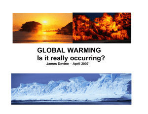 Global Warming - is it really occurring (Word file)